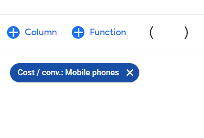 Google Ads custom columns device phone
