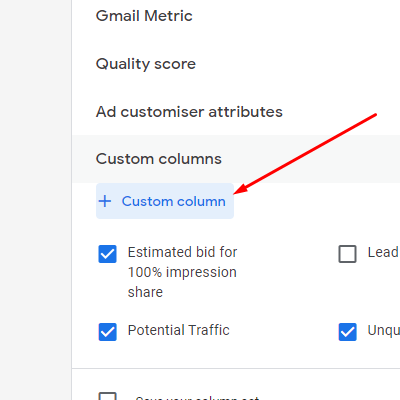 how to locate custom column 4